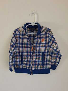 Vintage Y2K Rocawear Classic Blue Plaid Kids Jacket 3T
